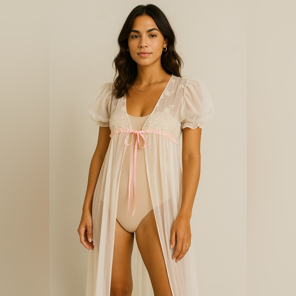 Vintage Molyclaire Sheer Peignoir – Made in Canada